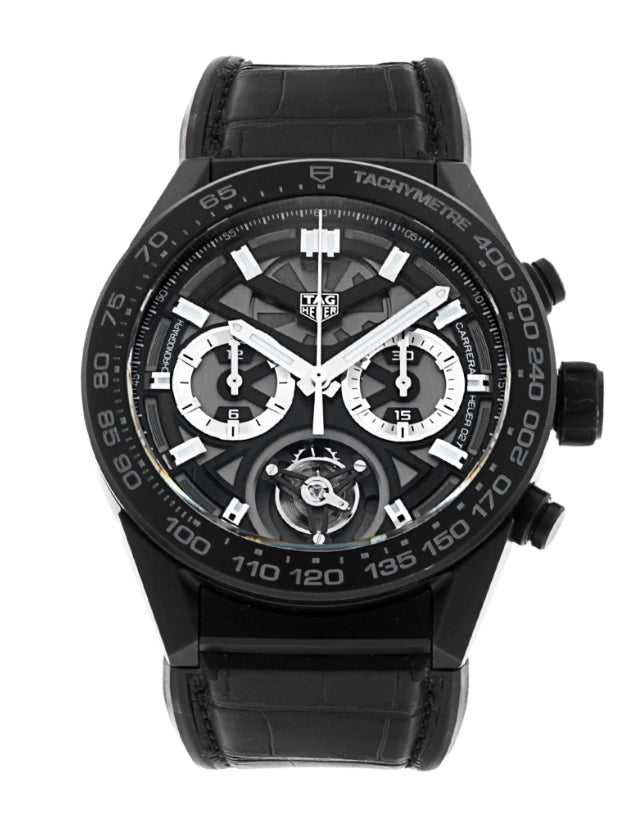 Tag Heuer Carrera Calibre HEUER 02T Tourbillon Chronograph 45mm Mens W Luxurytime