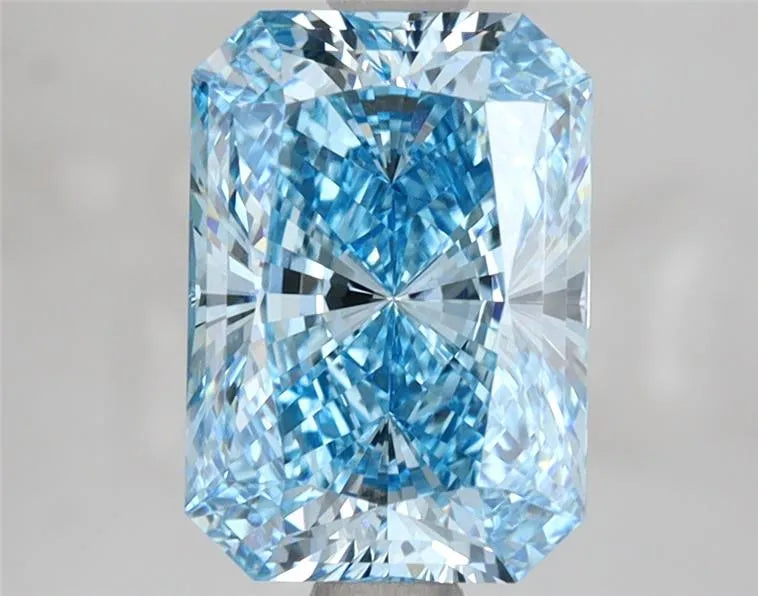 3.03ct Radiant Lab Grown Diamond (Fancy Vivid Blue, Clarity VVS1, IGI)