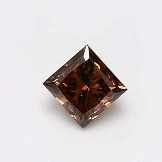 0.52ct Princess Natural Diamond (Fancy Dark Brown, Clarity VS2, GIA)