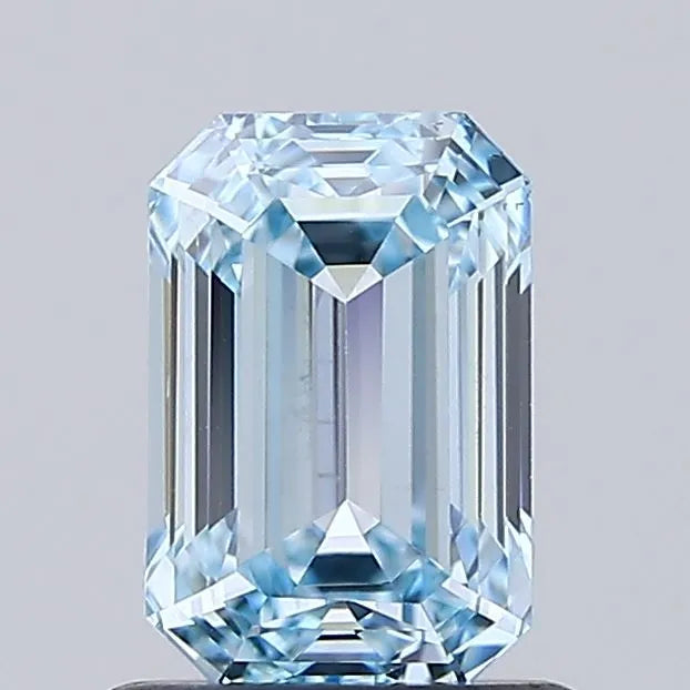 1.00ct Emerald Lab Grown Diamond (Fancy Intense Blue, Clarity VS1, IGI)