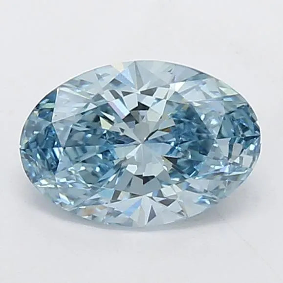 1.50ct Oval Lab Grown Diamond (Fancy Vivid Blue, Clarity VVS2, IGI)