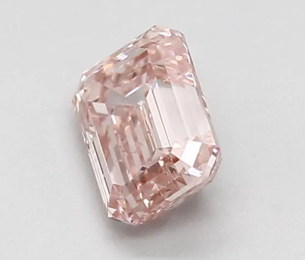 1.08ct Emerald Lab Grown Diamond (Fancy Intense Orangey Pink, Clarity SI1, IGI)