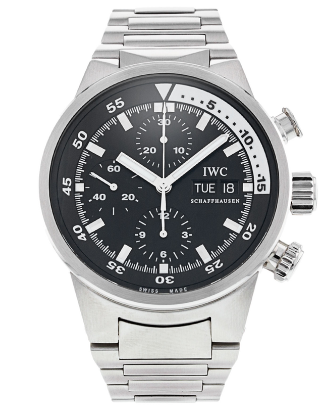 IWC Aquatimer Black Dial Chronograph Day/Date Automatic Men's Watch