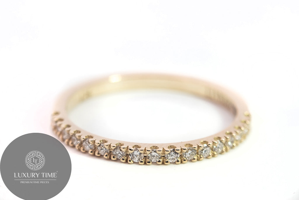 0.012CT Half Eternity Band Set In 9CT Yellow Gold - Lab Grown Diamonds