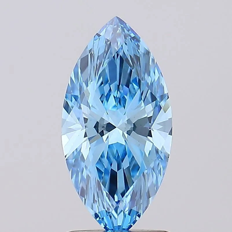 1.30ct Marquise Natural Diamond (Fancy Vivid Blue, Clarity VS1, IGI)