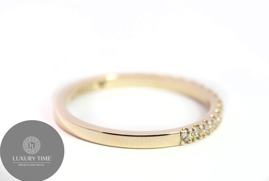 0.012CT Half Eternity Band Set In 9CT Yellow Gold - Lab Grown Diamonds