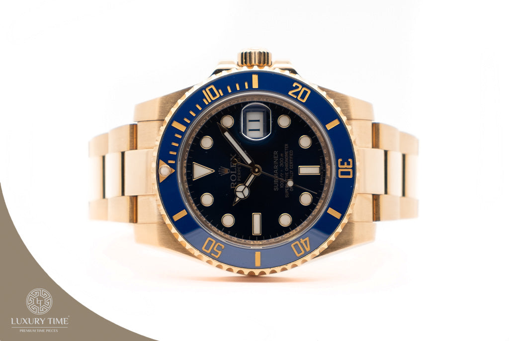 Rolex Submariner Blue Dial Gold and Steel Watch 116618LB 116618 WatchGuyNYC