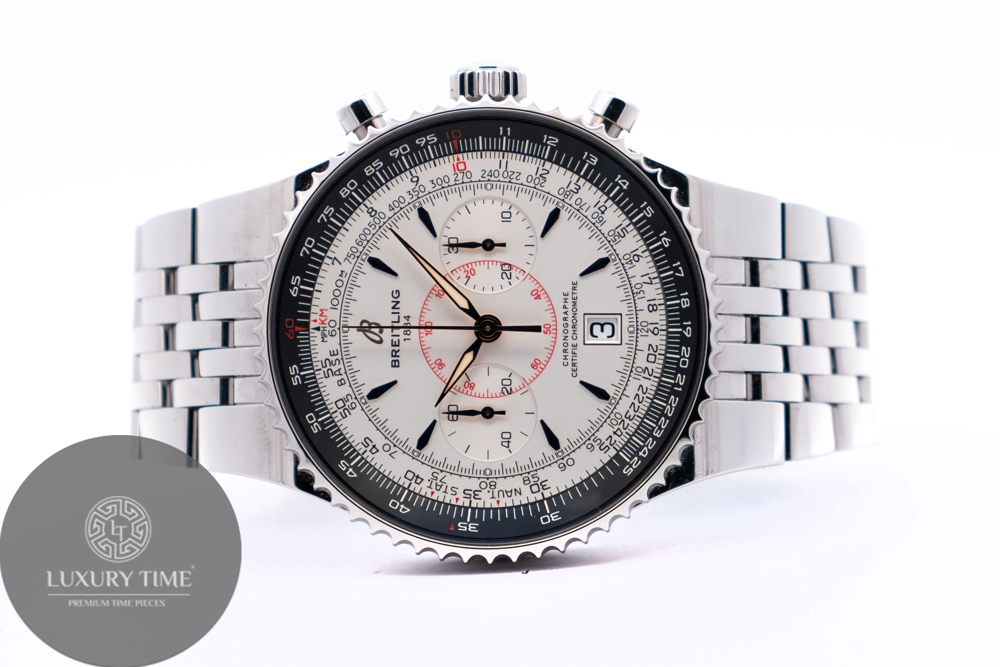 Breitling Montbrillant Legende Stainless Steel Mens Watch Luxurytime