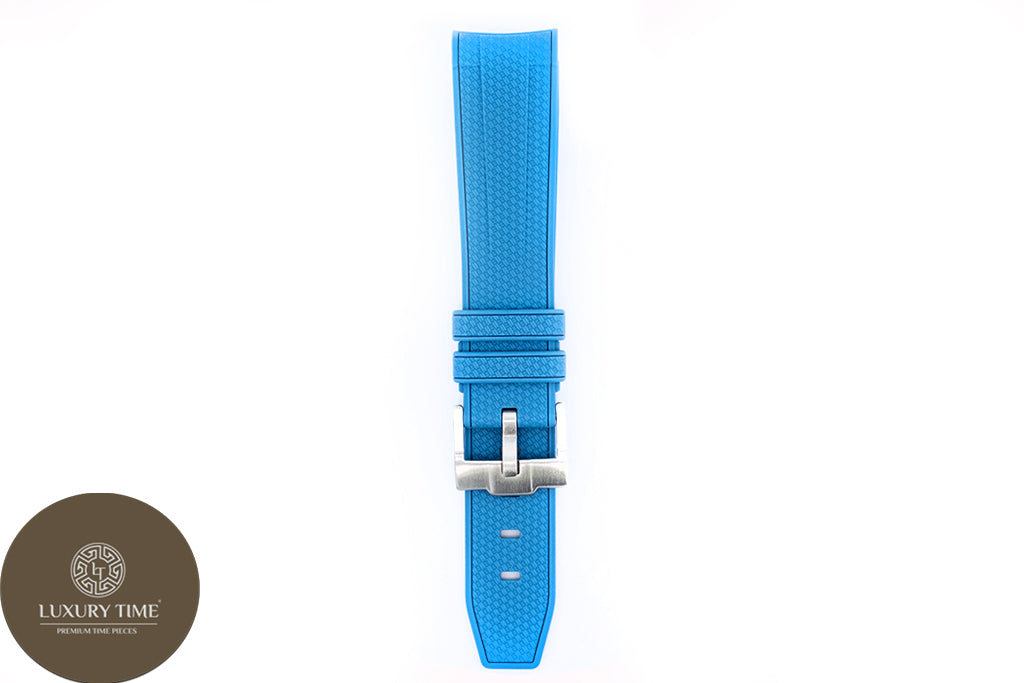 Blue Rubber Omega x Swatch Moonwatch Strap