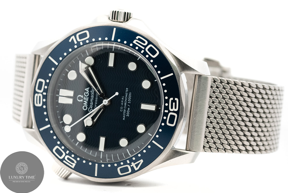 Omega Seamaster Diver 300 M James Bond 60th Edition Blue Dial Steel Men's Watch