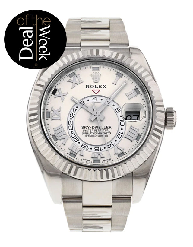 Rolex Sky-Dweller White Gold Mens Watch