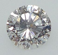 0.13 ct Round NONE certified Loose diamond, G color | I1 clarity  | GD cut