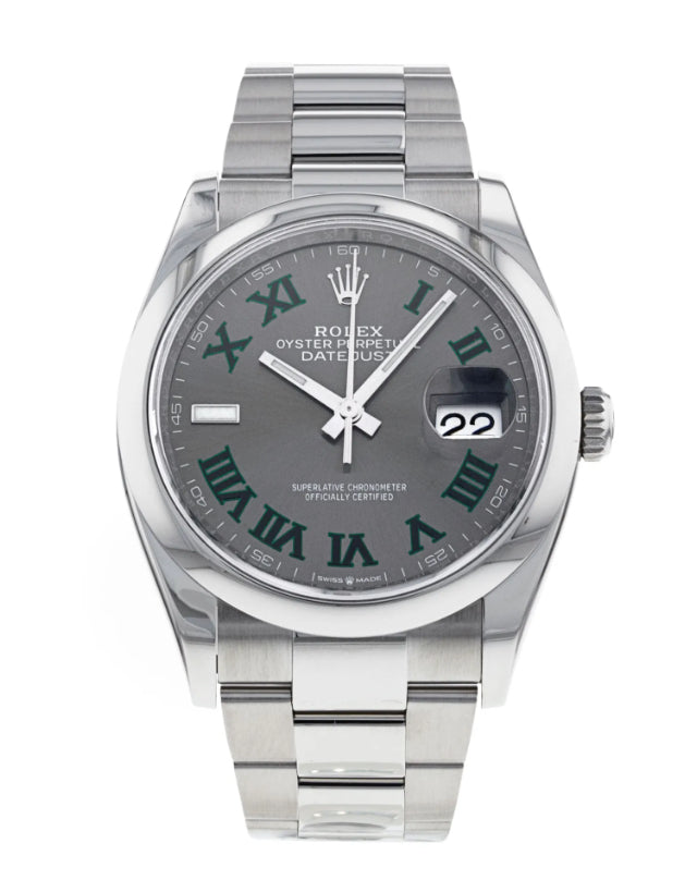 Rolex Datejust Slate Roman Numeral Men's Watch