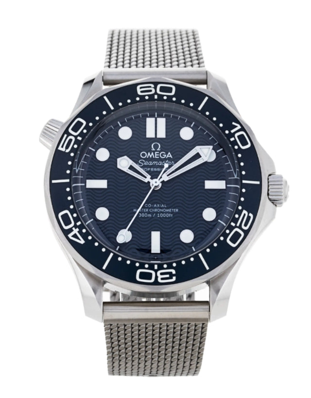 Omega Seamaster Diver 300 M James Bond 60th Edition Blue Dial Steel Men's Watch