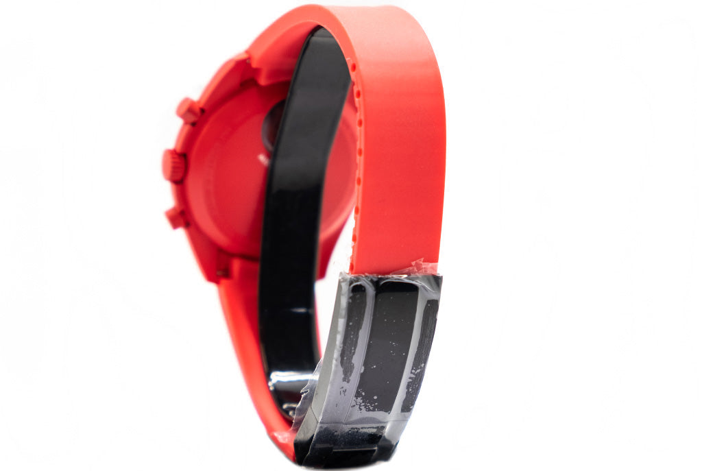 Red Rubber Omega x Swatch Moonwatch Strap