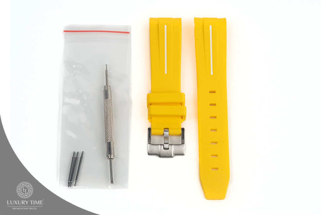 Yellow Rubber Omega x Swatch Moonwatch Strap